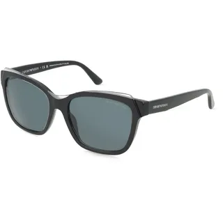Emporio Armani EA4209 Damen-Sonnenbrille Vollrand Quadratisch Acetat-Gestell, schwarz
