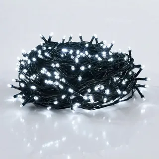 LED Lichterkette kalt weiß - 120 LED / 9 m - Weihnachts Deko Beleuchtung für den Innen- und Außenbereich