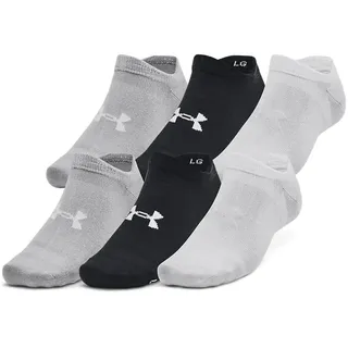 Under Armour Essential No Show 6pk black halo gray (002) XL