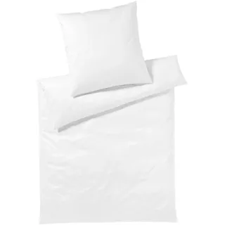 Elegante Mako-Satin Bettwäsche »Solid Jersey« Weiß 3506-00 Kissen / 40x40 cm