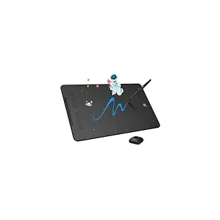 XP-Pen DECO01V2 Grafik-Tablet, Zeichnen, 10 x 6 Zoll, passiver Eingabestift, 8192 Stufen, Neigung und 8 Shortcuts, kompatibel mit Windows/Mac OS/ChromeBook/Android