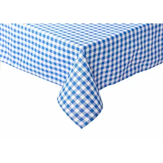 texpot Tischdecke kariert Landhausstil Bauernkaro 100% Baumwolle (1-tlg) blau Rechteckig | 40 cm x 140 cm