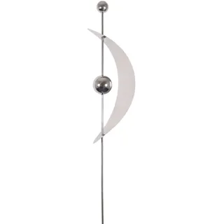 CIM Gartenstecker - Mirror 2K Edelstahl Bogen XL – Abmessung: 17 x 11,5 x 149cm – mit hochglanzpolierten Edelstahlkugeln – Vielseitige Haus und Gartendekoration