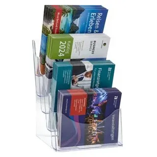 showdown displays® 4 x A4 Spritzguss-Prospekthalter