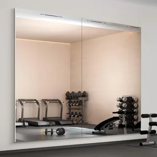 brisafe 2PCS Ganzkörperspiegel 180 x 100 cm, Wandspiegel groß Fitness Spiegel, Bruchfest Tanzspiegel übergroßer Ultraleichter Ankleidezimmer Spiegel für Fitnessstudio Zuhause Yoga