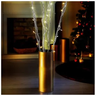 LED-Weihnachtsschmuck 40xLED/3xAA silber - Silber