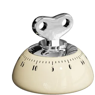 Küchen-Timer, Mechanisch, Eieruhr Lustig, Retro, Gummierter Kunststoff Analoger Küchen-Timer Eieruhr, Mit Metall-Aufzugswerk, Akustischer Alarm