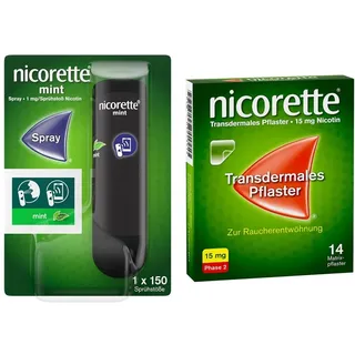 Nicorette nicorette® mint Nikotinspray + Tx Pflaster 15 mg Nikotin