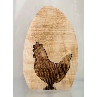 Ei Holz Huhn Osterdeko Ostern Skulptur Osterhase Deko modern Geschenk Figur