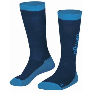 TROLLKIDS Kids Ski Socks, Größe 26 in Blau vivid blue