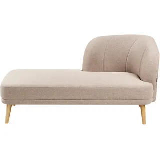 Beliani Chaiselongue Stoff Hellbraun