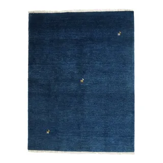 Looma Hochflor-Teppich Gabbeh 200x152cm, rechteckig, Höhe: 15 mm, Schurwolle, Unikat blau