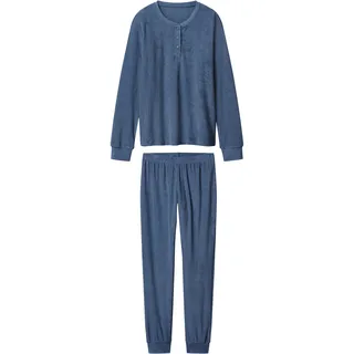 ESMARA® Damen Frottee-Pyjama (Blau, XS(32/34))