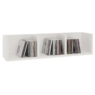 CARO-Möbel CD Regal Hängeregal 75 x 18 x 18 cm Weiß