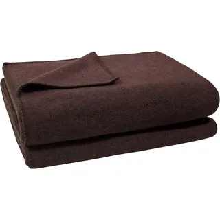 Zoeppritz Soft-Fleece Kuscheldecke 110 x 160 cm Braun/Schwarz
