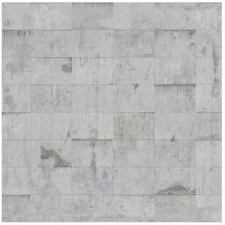 Bilderdepot24 Teppich Vinyl Wohnzimmer Schlafzimmer Flur Küche 3D Steinoptik Beton, quadratisch - grau glatt, nass wischbar (Küche, Tierhaare) - Saugroboter & Bodenheizung geeignet grau 240 cm x 240 cm