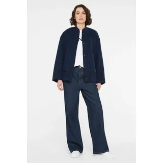 senses.the label Oversized Bomberjacke in Woll-Optik blau L/XL,