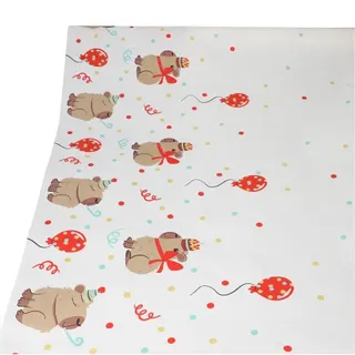 PAPSTAR Tischdecke, Papier 5 m x 1,2 m "Capy Party", 12 x 1 Rolle 12 Stück