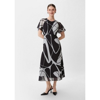 Comma, Kleid, creme|schwarz, 40