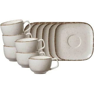 Ritzenhoff & Breker Ritzenhoff & Breker, Tasse, Casa Kaffeetassen mit Untertassen (200 ml, 6 x)