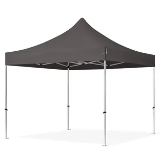 TOOLPORT Faltpavillon 3 x 3 m inkl. Seitenteile Dunkelgrau