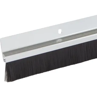 Türdichtung Türbürste Abdeckleisten Bürstendichtung Dichtung - 1 x Türdichtung aus Aluminium Silber 1 Meter Leiste zum Anschrauben Bürste Zimmertürdichtung Durchzugstopper Zugluftstopper für Türen