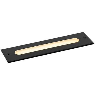 QAZQA Bodenstrahler Aluminium 30 cm inkl. LED IP65 schwarz