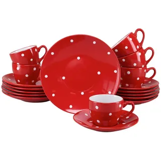 CreaTable Polka Dots Kaffeeservice 18-tlg. bunt
