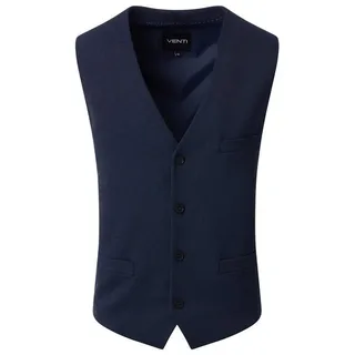 VENTI Anzugweste VENTI Herren Anzugweste FORMAL V-Neck Polyestermix Marine blau 48