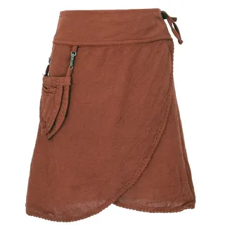 Guru-Shop Minirock Pixi Festival Boho Minirock, natürlicher Ethno.. alternative Bekleidung orange