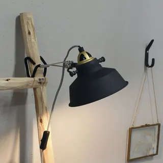 Steinhauer Wandlampe Nové, schwarz, für Wohn- / Esszimmer, Metall, Industrielles Design, Wandleuchte, Wandlampe Innen - 36 cm - 18 cm - 14 cm