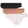 Tanga 3 St Beige/Braun/Bunt/Schwarz XS