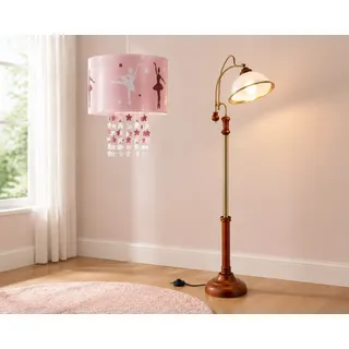 Verspieltes Vintage Beleuchtungsset 2 Teilig Hangeleuchte Rosa Ballerina Jugendstil Stehlampe 221618951