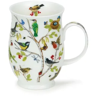 Dunoon Suffolk Secret Woodland Birds Tasse aus feinem Knochenporzellan, hergestellt in England (Specht)