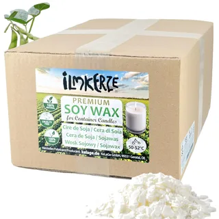 Ilmkerze Premium Sojawachs Flocken 5 kg | natürlich | nachhaltig | palmölfrei | Kerzenwachs für DIY Kerzen in Gläsern Dosen Schalen Behältern - Größen bis 20 kg