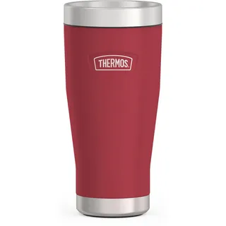 Thermos Thermobecher Icon, Rot, Metall, 0,47 L, BPA-frei, doppelwandig, schlag- und bruchfest, lebensmittelecht, Vakuum, Schraubverschluss, hält warm, kalt, Kaffee & Tee, Tassen, Thermobecher