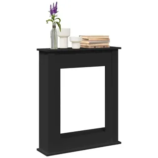 vidaXL Dekokamin, Kaminumrandung Schwarz 75x20x87,5 cm Holzwerkstoff schwarz