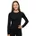 Langarm-t-shirt Schwarz XS