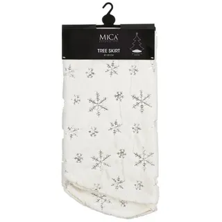 Mica decorations Weihnachtsbaumdecke Mica Decorations Deko Baumrock Schneeflocke Ø 120 weiß