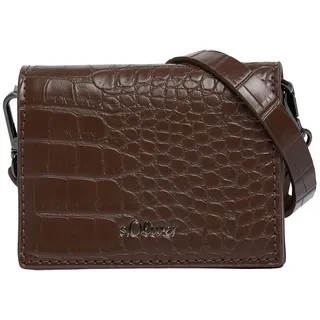 s.Oliver Portemonnaie-Tasche Mini Crossbody Bag Polyester Dark Brown