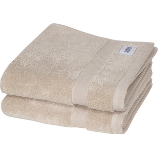 Handtuch SCHÖNER WOHNEN-KOLLEKTION "Cuddly" Handtücher Gr. B/L: 50 cm x 100 cm (2 St.), beige (sand) Handtücher Badetücher schnell trocknende Airtouch-Qualität