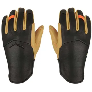 Salewa Ortles AM M Leder Handschuhe Schwarz/Gelb 7