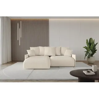 altdecor Ecksofa Cord 2-Sitzer Beige