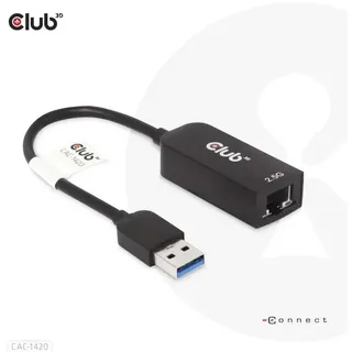 Club 3D USB-A Adapter 0,22 m Schwarz