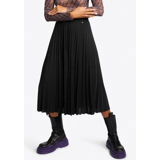 Plisseerock RICH & ROYAL Gr. 36, schwarz (black) Damen Röcke Plisseeröcke mit elastischem Bund