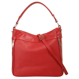 Cluty Henkeltasche Leder Red
