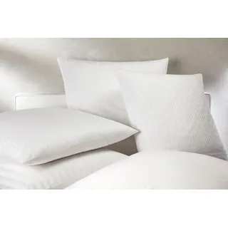 texpot Bettwäsche Hotelbettwäsche weiß Hotelverschluß (80 x 40 cm, 10mm Streifen)