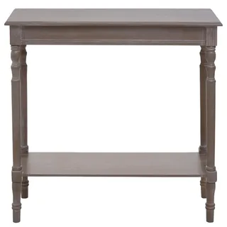 Premier Housewares Grau Wandkonsolentisch Konsolentisch schmal 2 Schubladen Konsolentisch Konsolentische für Flur schmal Maße H30xB80xD80cm