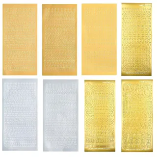 Wachsbuchstaben für Kerzen 8 Blatt Gold Silber Buchstaben Zahlen Symbole für Taufkerze Kommunionkerze Bastelset