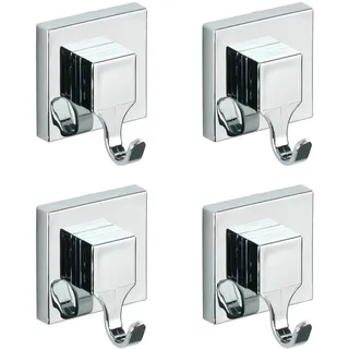 Wenko Garderobenhaken Vacuum-Loc 2 x 2 Stück Silber